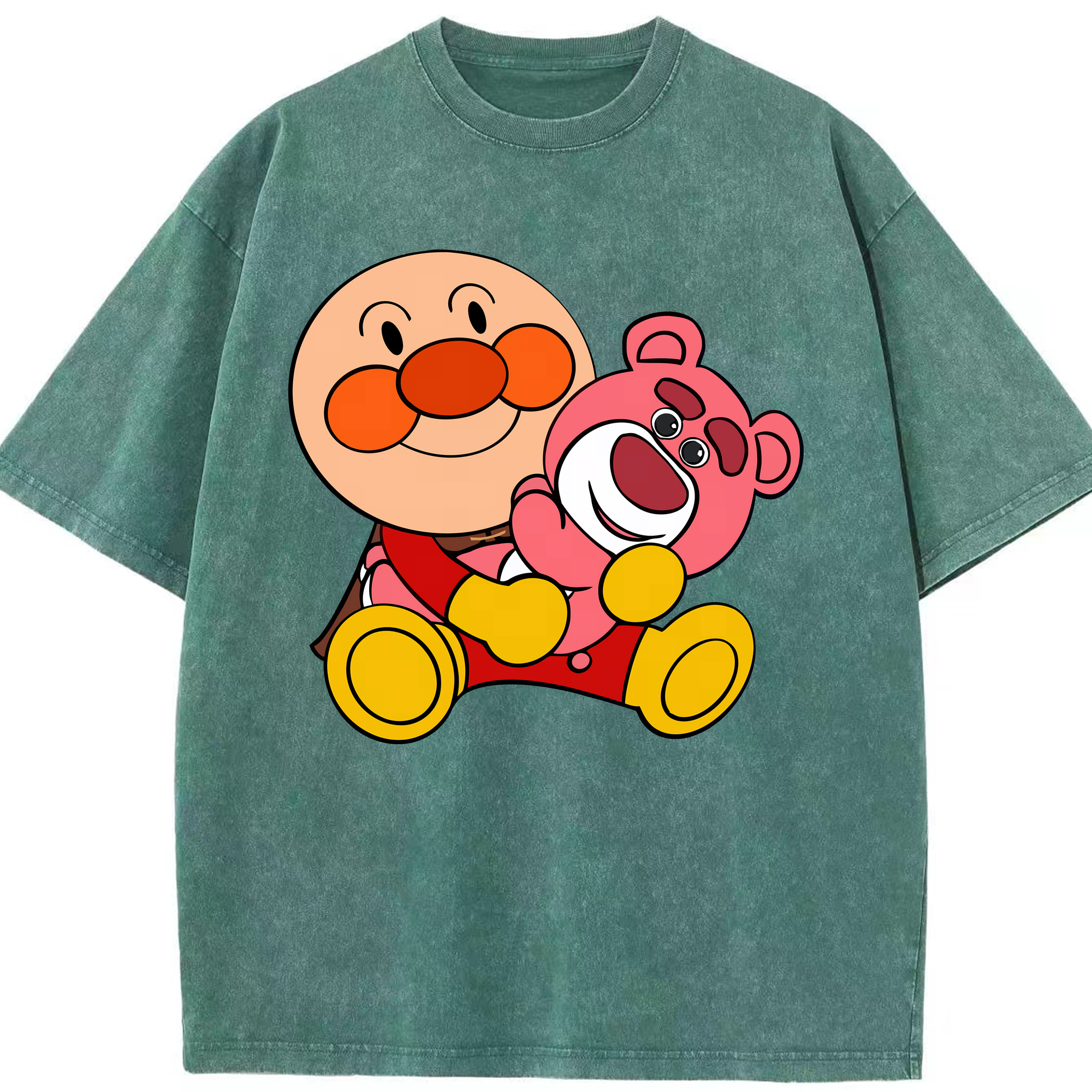 （画像用） アンパンマン Anpanman 綿100% ヴィンテージ風 半袖Tシャツ（フロントプリント）